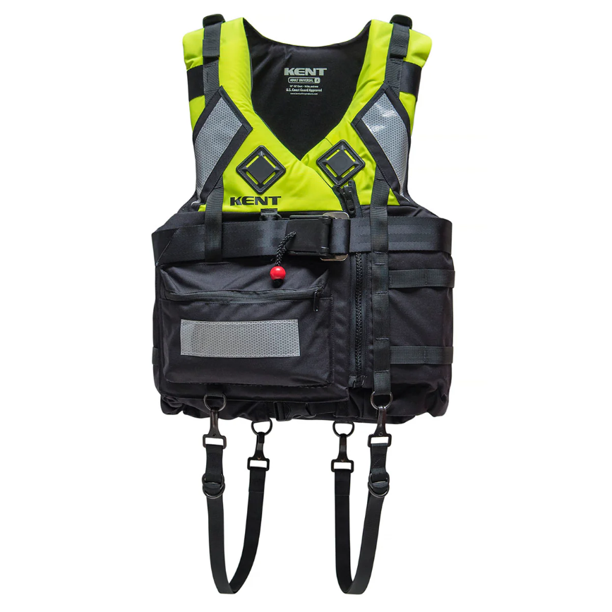 Kent Safety Swift Water Rescue Vest "SWRV" USCG Type V, ANSI Yellow, Adult Universal Size from GME Supply